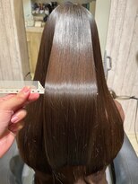 ヘアサロン フラット(hair salon flat) 暗髪ダークモカブラウンルミエールツヤ髪髪質改善トリートメント