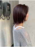 ラベンダーカラー 切りっぱなし ボブ