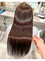 キュア 表参道(CURE)&nbsp;黒髪/グレージュカラー/ココアベージュ/ヘルシーロング/表参道