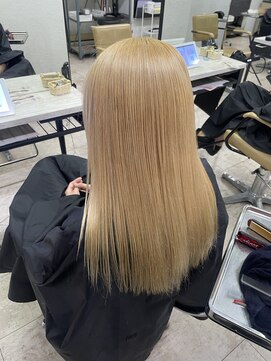 アジールヘア 所沢プロペ通り店(agir hair) シアーミルクティーベージュ小顔レイヤーワンレンブリーチ所沢