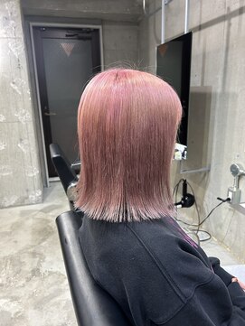 ラック(LUCK) ホワイトピンク/船橋/くすみベージュ/細めハイライト