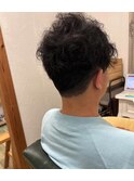 ブルーブラック/スペインカール/スパイキーショート/福島市