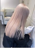 14186ブリーチ＆ダブルカラーホワイトブロンドハイトーンカラー