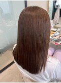 チェリーブラウンやわらか透明感。王道ストレート