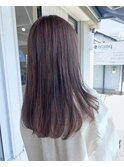 ブリーチなし透明感ラベンダーカラーツヤ髪大人女子