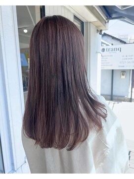 トランク ヘアー デザイン(tranq hair design) ブリーチなし透明感ラベンダーカラーツヤ髪大人女子