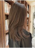 ★夏の細めハイライト/ミディアムレイヤー/ワンカール/銀座20代