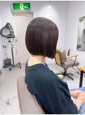 ぱつっとボブ/まとまるボブ/艶髪カラー/ショートボブ/柏