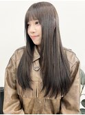 栄暗髪垢抜けレイヤーロングスタイル