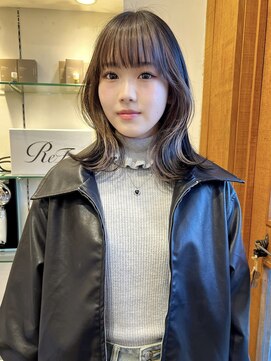 フェイスフレーミング インナーカラー 顔まわりカラー くびれ