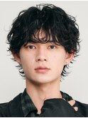 渋谷メンズパーマルーズパーマシャドウパーマッシュウルフゆるめ