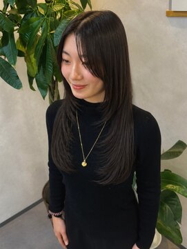 ルーチェ(Lu-che) 結べるロングレイヤー×ダークグレージュ