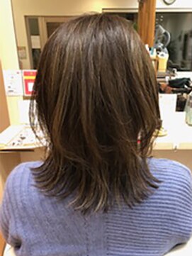 アメイジングヘアー 中沢店(AMAZING HAIR) 【AMAZING HAIR 中沢店】ハイライト×大人レイヤー/ネオウルフ