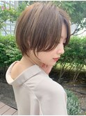 フォギーベージュ☆丸みとくびれショートボブ