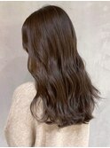 オリーブブラウン_外ハネボブセクションカラー_ba366871