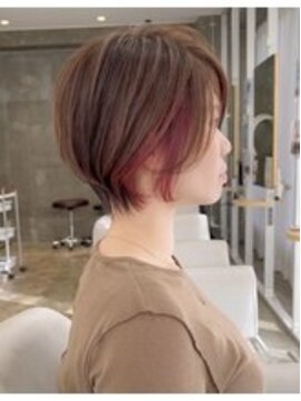 モールヘア 西中島店(MOOL hair) 大人ショートヘアイルミナカラーグレーベージュ