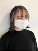 ダブルカラーインナーカラーホワイトベージュケアブリーチ