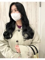 カミエ(kamie)&nbsp;＊地毛風カラー ブルーブラック グレージュ 三宮美容室 神戸