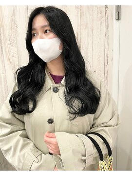 カミエ(kamie) *地毛風カラー ブルーブラック グレージュ 三宮美容室 神戸