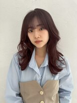 ジョエミバイアンアミ(joemi by Un ami) Unami　韓国くびれミディアムシースルーバング　髪質改善カラー
