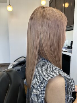 美容室 夢先案内 フルブリーチ×２＋ピンクベージュ