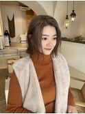 ボブとミルクティーベージュ