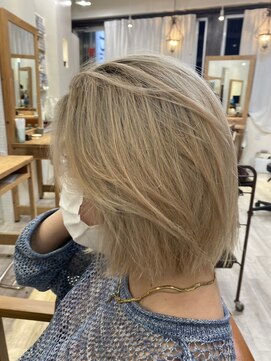 ラゴム 池袋(LAGOM) 切りっぱなしボブ/美髪/ピンクブラウン[池袋/髪質改善]