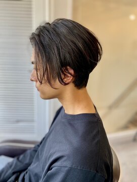 メンズカット バイ ソイクフ(メンズカット by SOY-KUFU) MEN'SHAIRアッシュブラックベリーショートダークアッシュ