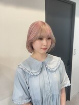 ペレ 渋谷(PELE)&nbsp;h_ デザインカラー/レイヤーカット/オリーブベージュ