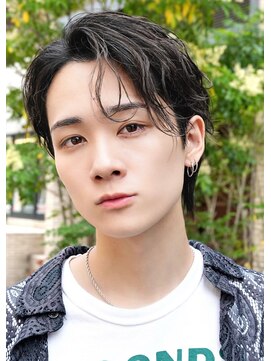 オーシャントーキョー 心斎橋(OCEAN TOKYO WEST) 波巻きパーマオールバックこぼしバング