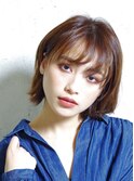 30代40代50代ブラウン小顔マニッシュボブ