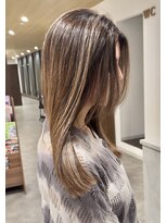 ビスポーク(BESPOKE)&nbsp;ハイライトカラーミルクティーベージュケアブリーチダブルカラー