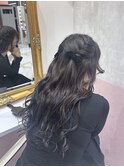 編み込み巻き下ろし/カチモリヘア/ヘアアレンジ/韓国/ヘアセット
