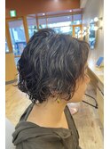 ハンサムショート×パーマ