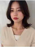 縛れる長さ 流行りのカット 外ハネカット 透け感カラー 韓国
