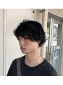 メンズ　波巻きスパイラルパーマ　宇都宮