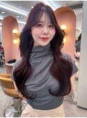 ★ 似合わせカット韓国 メルティカラーフェミニンロング