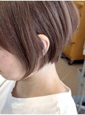 襟足スッキリ◎清潔感ある丸みショートボブ