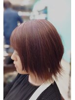 ヘアジーナ(Hair Jina)&nbsp;ダブルカラーふんわりミディアム☆ピンクベージュ