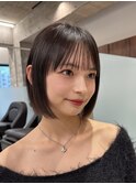 韓国風切りっぱなしボブ【表参道/渋谷/ボブ/縮毛矯正】