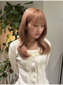 orange beige/pink beige/ブリーチカラー
