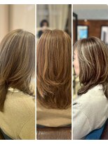 リコ 海老名2号店(Lico)&nbsp;細めハイライトでつくる柔らかブラウンカラー