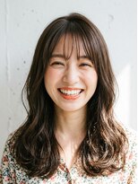 ブロック(BLOCK) 抜け感シースルーバングxダークブラウンロング