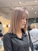 スタン 渋谷(Stam)&nbsp;ミルクティーベージュ/顔周りレイヤー/ナチュラルハイトーン渋谷