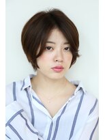 アユラ イオン八戸田向店(AyuRa)&nbsp;小顔効果◎センターパートの丸みショート【八戸田向店】