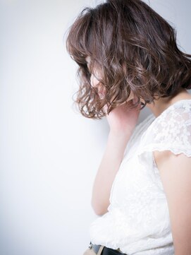 カバーヘア ブリス 北浦和(COVER HAIR bliss) 無造作カールオン眉アシンメトリー小顔ボブw北浦和20代30代40代