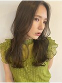 イルミナカラー 小顔 オリーブカラー セミウェットウェーブ
