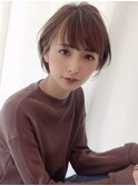 【小鳥居】シルキーベージュ大人可愛いボブショート前上がりボブ