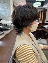 ビーワールド(B WORLD)&nbsp;ウルフ×パーマ【デザインカラー/髪質改善/ショート】