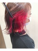 インナーカラー×ビビットピンク